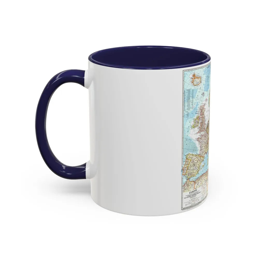 Europe (1957) (Map) Accent Coffee Mug-Go Mug Yourself