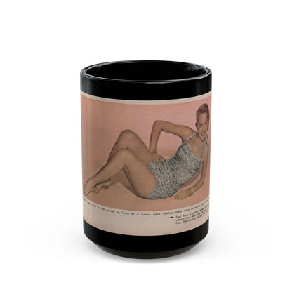 Terry Moore #569 - 6.75x4 Modern Screen Mag. July '55 (Vintage Female Icon) Black Coffee Mug-15oz-Go Mug Yourself