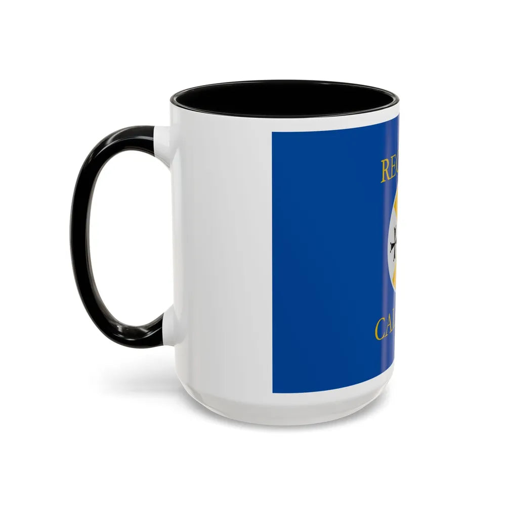 Flag of Calabria Italy - Accent Coffee Mug-Go Mug Yourself