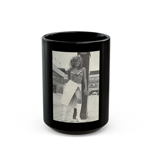 Julie Ege #208 (Vintage Female Icon) Black Coffee Mug-15oz-Go Mug Yourself