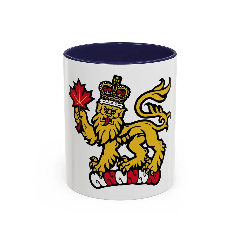 Canadian Crest - Accent Coffee Mug-11oz-Navy-Go Mug Yourself