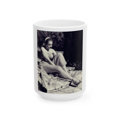 Julie Newmar #658 (Vintage Female Icon) White Coffee Mug-15oz-Go Mug Yourself