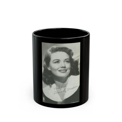 Dorothy Malone #68 (Vintage Female Icon) Black Coffee Mug-11oz-Go Mug Yourself