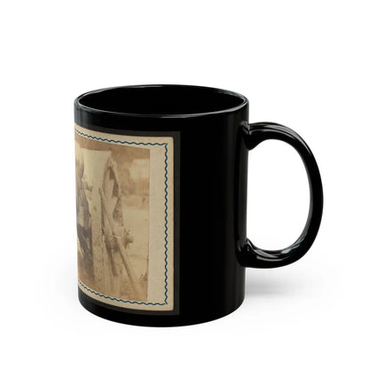 Cannon Mounted In The Camp Of Duryea's And Bainbridge's Batteries, 15th Arkansas Confederate Infantry, Port Hudson, Louisiana 001 (U.S. Civil War) Black Coffee Mug-Go Mug Yourself