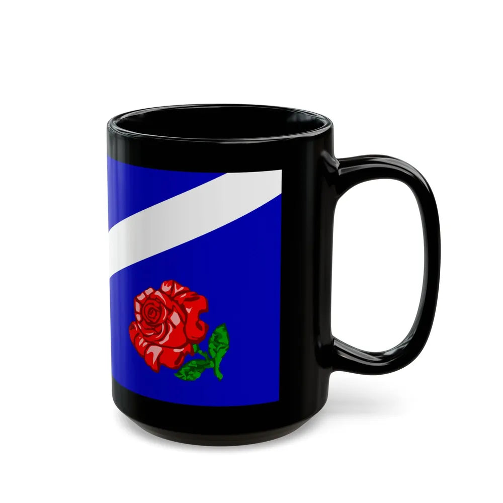 Flag of Windsor Ontario Canada - Black Coffee Mug-Go Mug Yourself