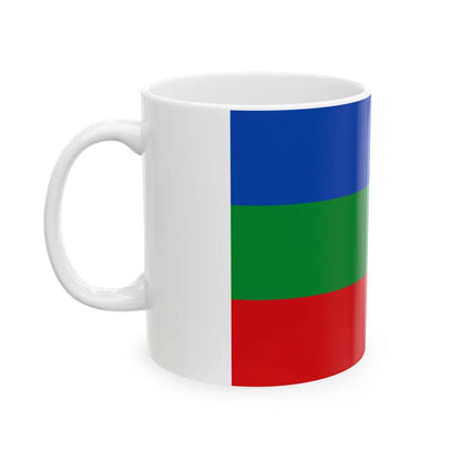 Flag of Villavicencio Meta Colombia - White Coffee Mug-Go Mug Yourself