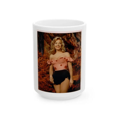 Leslie Parrish #24 3 (Vintage Female Icon) White Coffee Mug-15oz-Go Mug Yourself