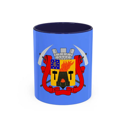 Flag of Luhansk Ukraine - Accent Coffee Mug-11oz-Navy-Go Mug Yourself