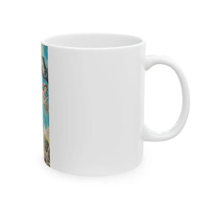 Batman and Robin, movie poster illustrations (1) - White Coffee Mug-Go Mug Yourself