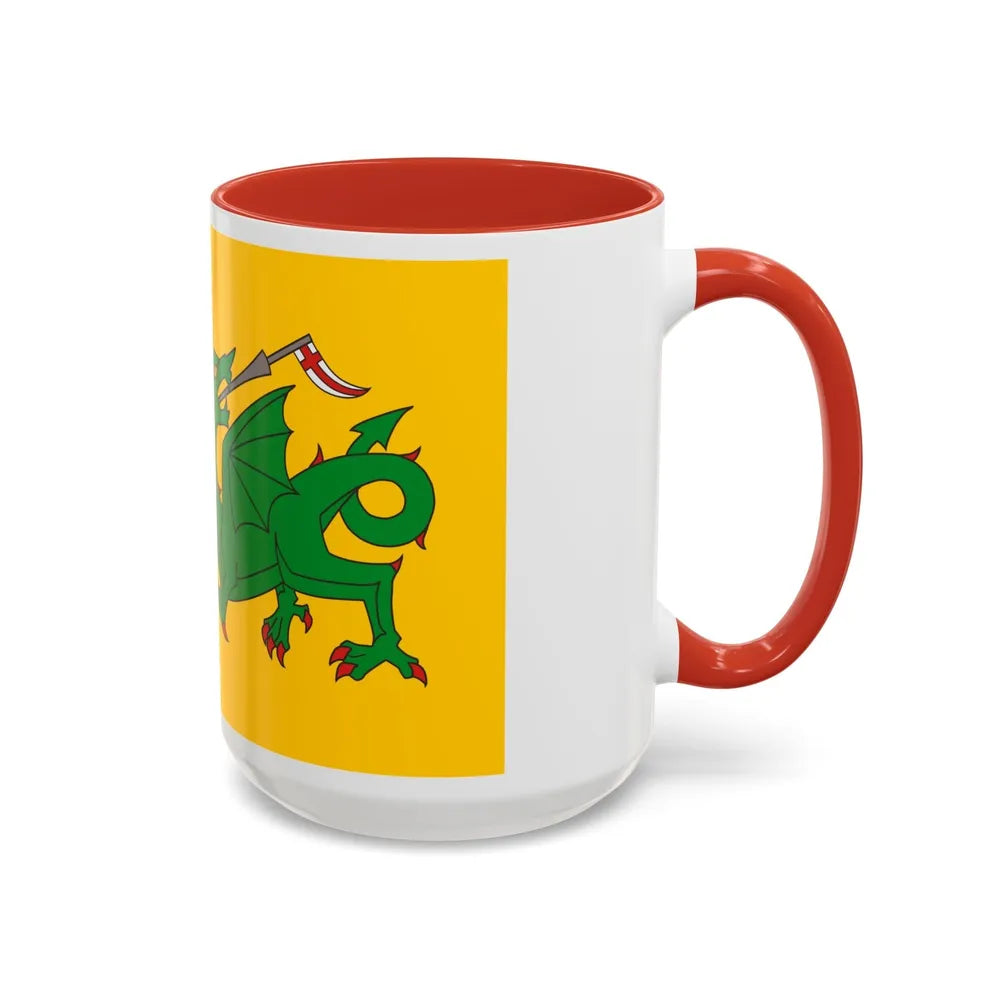 Flag of Evenley UK - Accent Coffee Mug-Go Mug Yourself