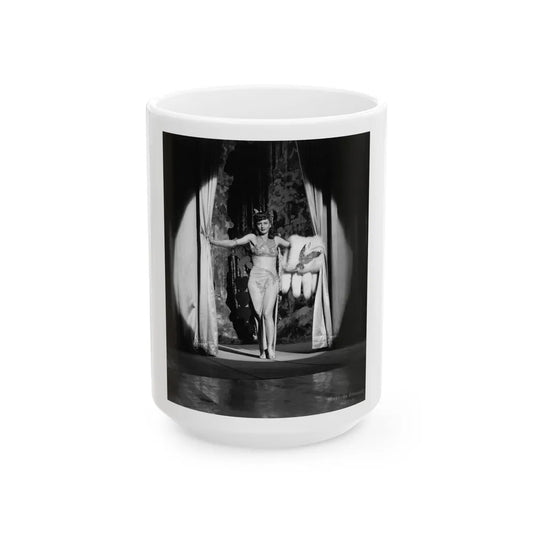 Barbara Stanwyck #178 (Vintage Female Icon) White Coffee Mug-15oz-Go Mug Yourself