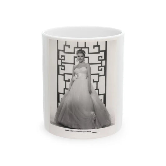 Debra Paget #613 - 8x10 B&W Full Body Glamour Promo Photo circa 50's (Vintage Female Icon) White Coffee Mug-11oz-Go Mug Yourself