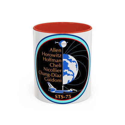 STS 75 (NASA) Accent Coffee Mug-11oz-Red-Go Mug Yourself