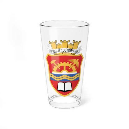 BG Gabrovo coa (Bulgaria) (Coat of Arms) Pint Glass 16oz 16oz - Go Mug Yourself