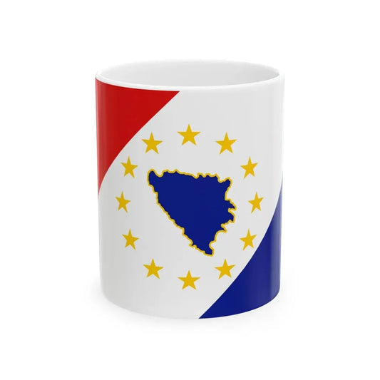 BH Second Alternative Flag of Second Proposal (Bosnia and Herzegovina) White Coffee Mug 11oz - Go Mug Yourself
