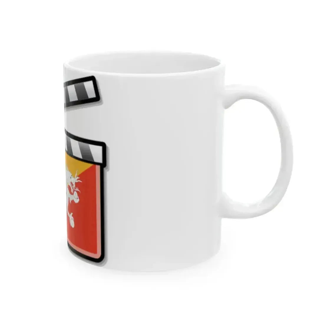 Bhutan film clapperboard (Bhutan) White Coffee Mug - Go Mug Yourself