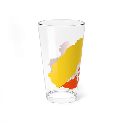 Bhutan Map Flag (Bhutan) Pint Glass 16oz - Go Mug Yourself