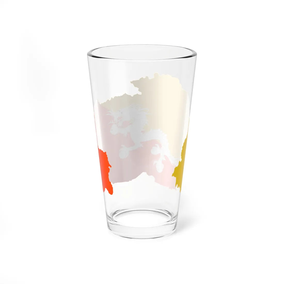 Bhutan Map Flag (Bhutan) Pint Glass 16oz - Go Mug Yourself
