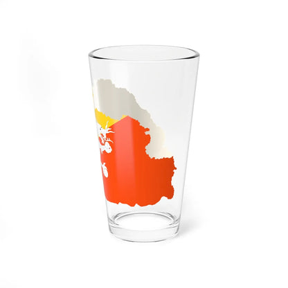 Bhutan Map Flag (Bhutan) Pint Glass 16oz - Go Mug Yourself