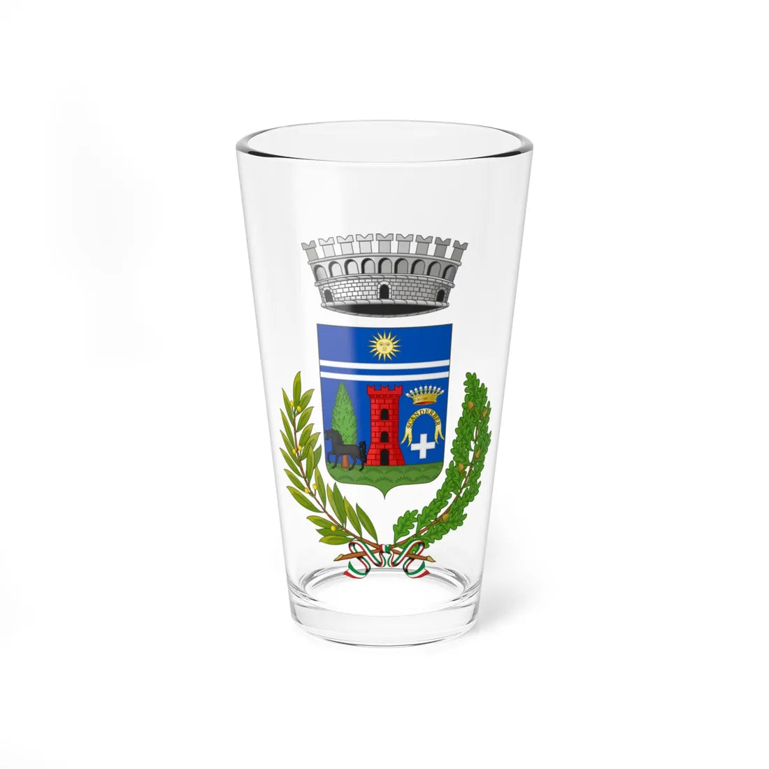 Biancavilla-Stemma (Italy) (Coat of Arms) Pint Glass 16oz 16oz - Go Mug Yourself