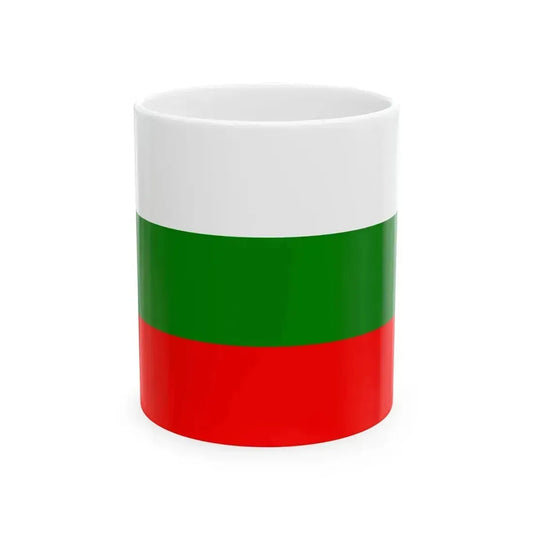 Bianco Verde e Rosso Strisce Orizzontali (Italy) White Coffee Mug 11oz - Go Mug Yourself