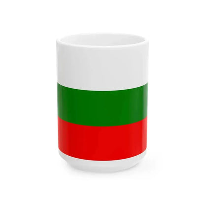 Bianco Verde e Rosso Strisce Orizzontali (Italy) White Coffee Mug 15oz - Go Mug Yourself