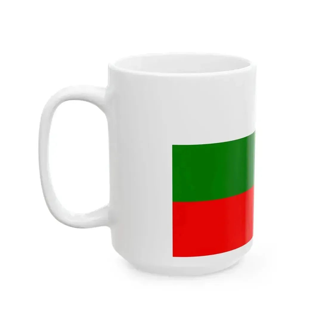 Bianco Verde e Rosso Strisce Orizzontali (Italy) White Coffee Mug - Go Mug Yourself