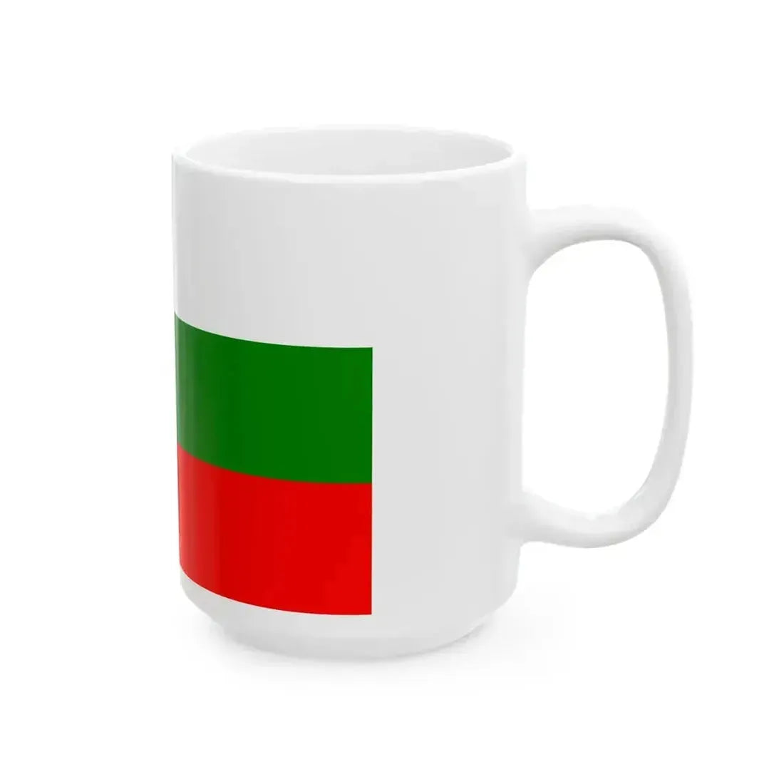 Bianco Verde e Rosso Strisce Orizzontali (Italy) White Coffee Mug - Go Mug Yourself
