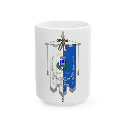 Biandronno-Gonfalone (Italy) White Coffee Mug 15oz - Go Mug Yourself