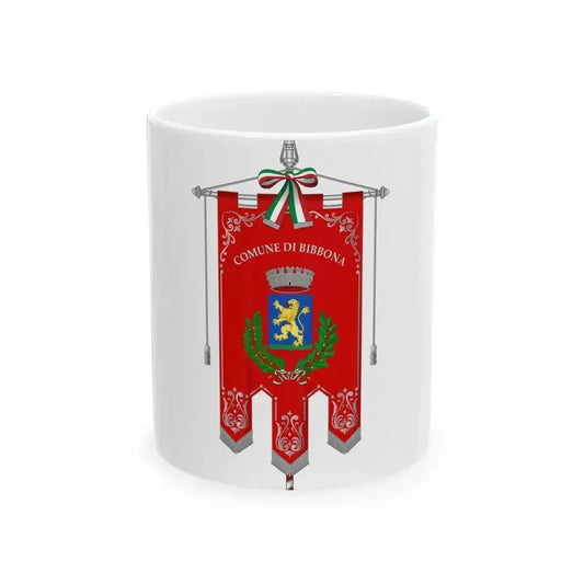 Bibbona-Gonfalone (Italy) White Coffee Mug 11oz - Go Mug Yourself