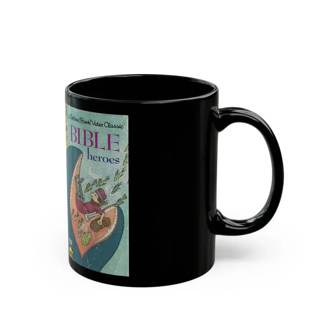BIBLE HEROES A GOLDEN BOOK VIDEO CLASSIC (VHS COVER) - Black Coffee Mug - Go Mug Yourself