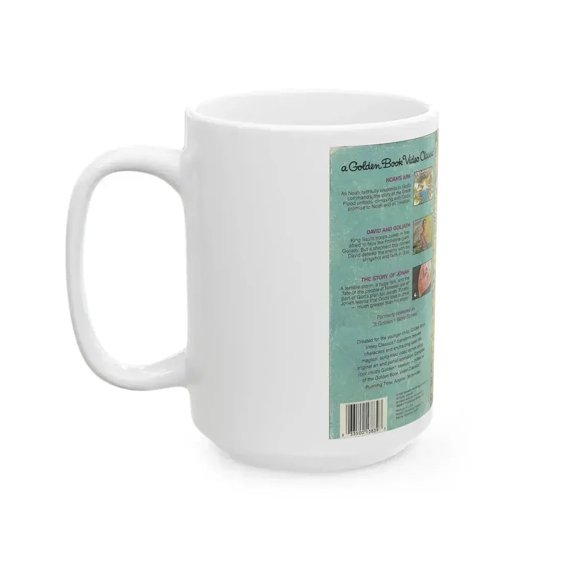 BIBLE HEROES A GOLDEN BOOK VIDEO CLASSIC (VHS COVER) - White Coffee Mug - Go Mug Yourself