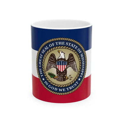 Bicentennial Banner of Mississippi (United States) White Coffee Mug 11oz - Go Mug Yourself