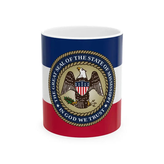 Bicentennial Banner of Mississippi (United States) White Coffee Mug 11oz - Go Mug Yourself