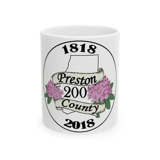 Bicentennial Flag of Preston County West Virginia (United States) White Coffee Mug 11oz - Go Mug Yourself