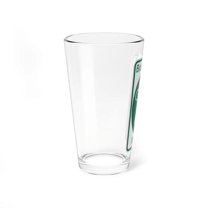 BicyclePA template (Pennsylvania) (Road Sign) Pint Glass 16oz - Go Mug Yourself