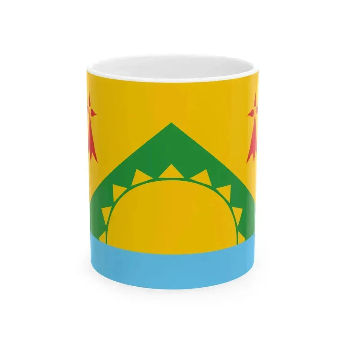 Bidar District Flag (France) White Coffee Mug 11oz - Go Mug Yourself