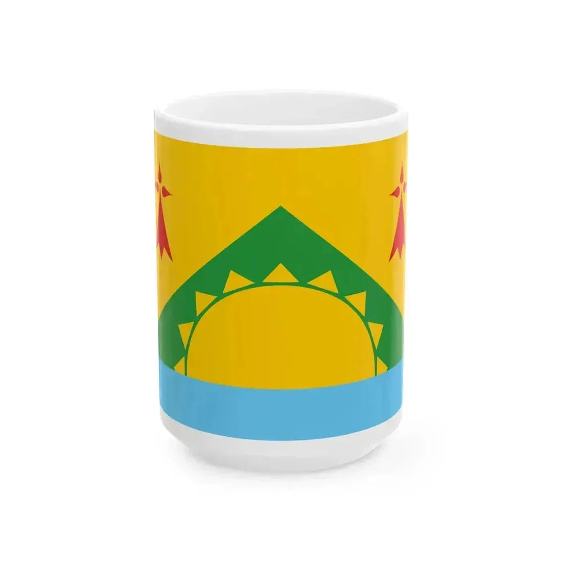 Bidar District Flag (France) White Coffee Mug 15oz - Go Mug Yourself