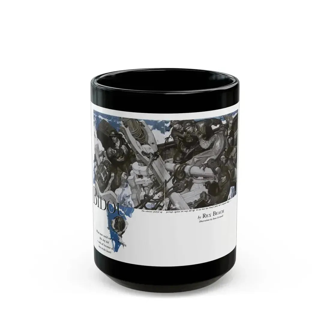 Bidou (1), Cosmopolitan, November 1934 - Black Coffee Mug 15oz - Go Mug Yourself