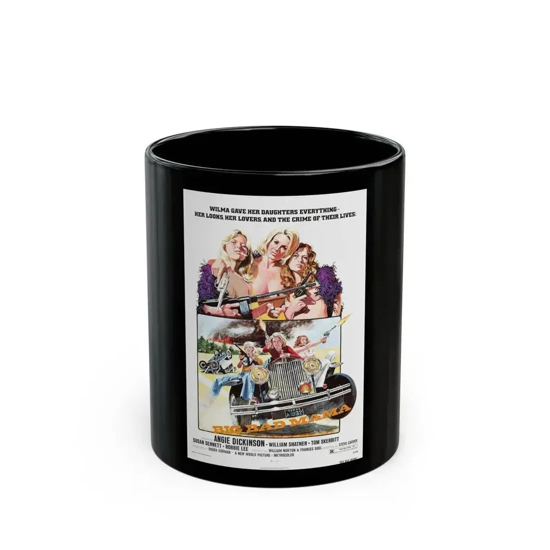 BIG BAD MAMA 1974 Movie Poster - Black Coffee Mug 11oz - Go Mug Yourself