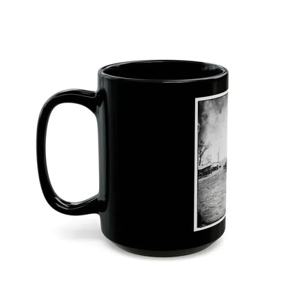 Big Black River Station, Miss. Wagons And Sheds (U.S. Civil War) Black Coffee Mug - Go Mug Yourself