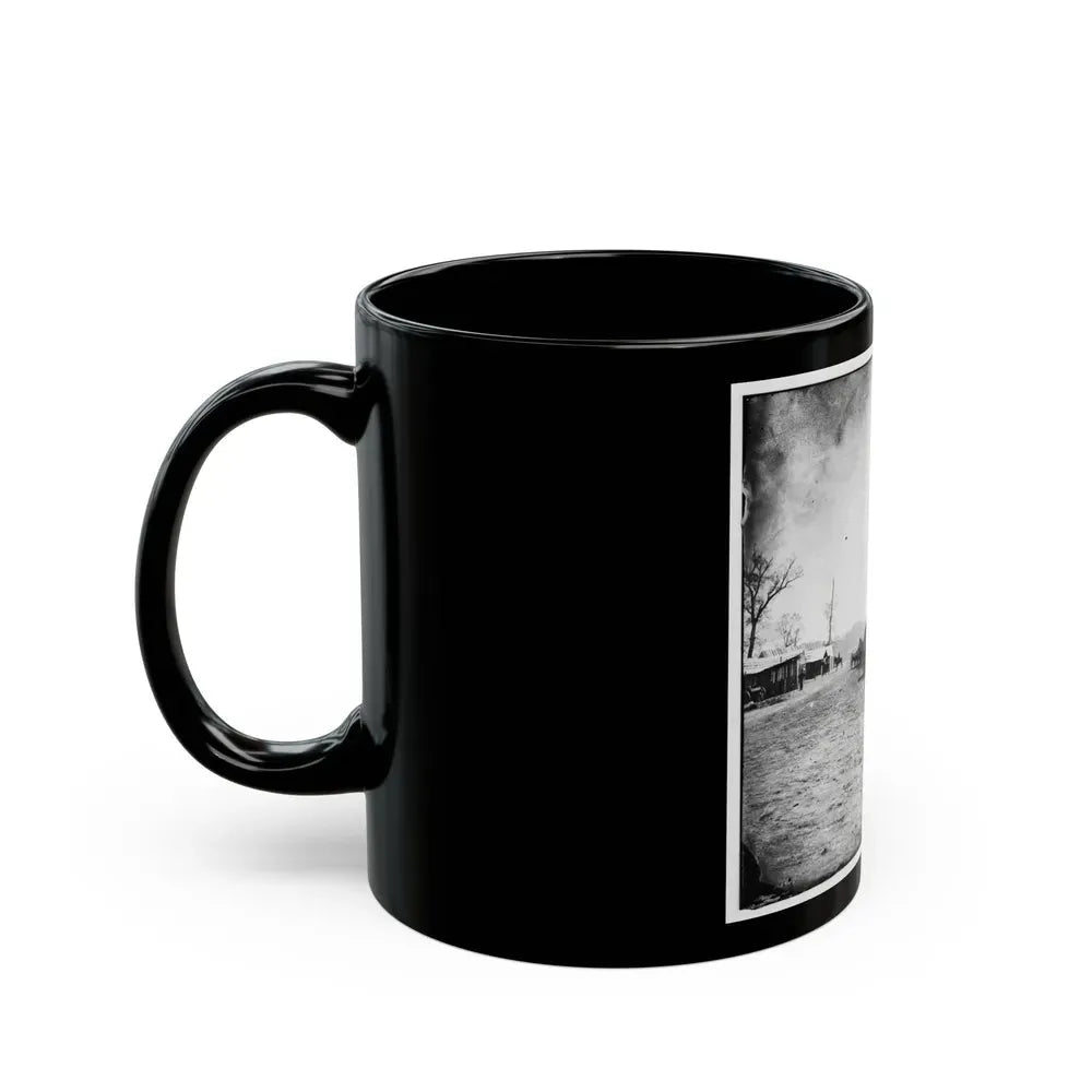 Big Black River Station, Miss. Wagons And Sheds (U.S. Civil War) Black Coffee Mug - Go Mug Yourself