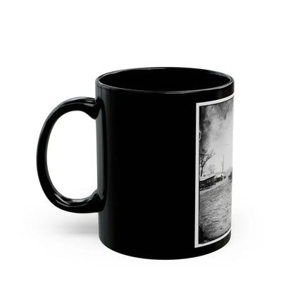 Big Black River Station, Miss. Wagons And Sheds (U.S. Civil War) Black Coffee Mug - Go Mug Yourself
