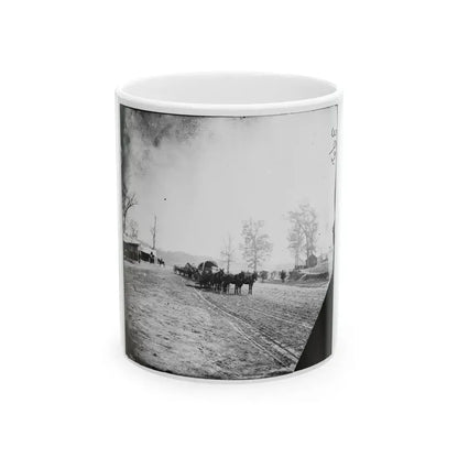 Big Black River Station, Miss. Wagons And Sheds (U.S. Civil War) White Coffee Mug 11oz - Go Mug Yourself