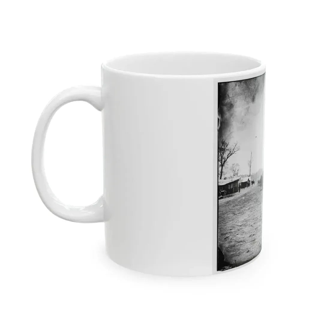 Big Black River Station, Miss. Wagons And Sheds (U.S. Civil War) White Coffee Mug - Go Mug Yourself