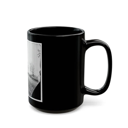 Big Black River Station, Miss. Wagons And Sheds (U.S. Civil War) Black Coffee Mug-Go Mug Yourself