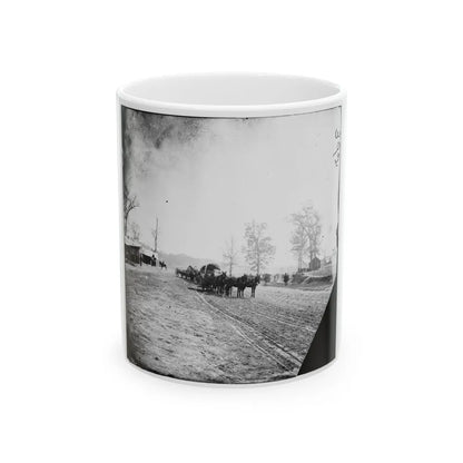 Big Black River Station, Miss. Wagons And Sheds (U.S. Civil War) White Coffee Mug-11oz-Go Mug Yourself