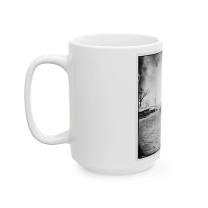 Big Black River Station, Miss. Wagons And Sheds (U.S. Civil War) White Coffee Mug-Go Mug Yourself