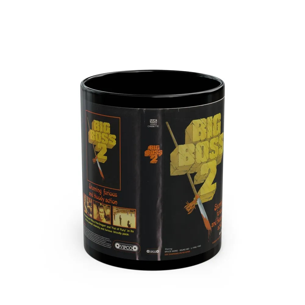 BIG BOSS 2 (VHS COVER) - Black Coffee Mug-11oz-Go Mug Yourself