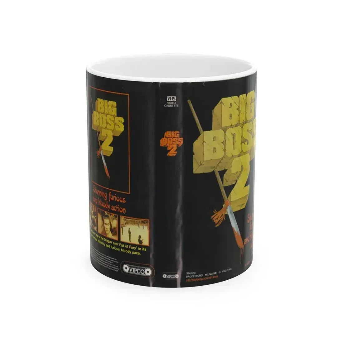 BIG BOSS 2 (VHS COVER) - White Coffee Mug 11oz - Go Mug Yourself